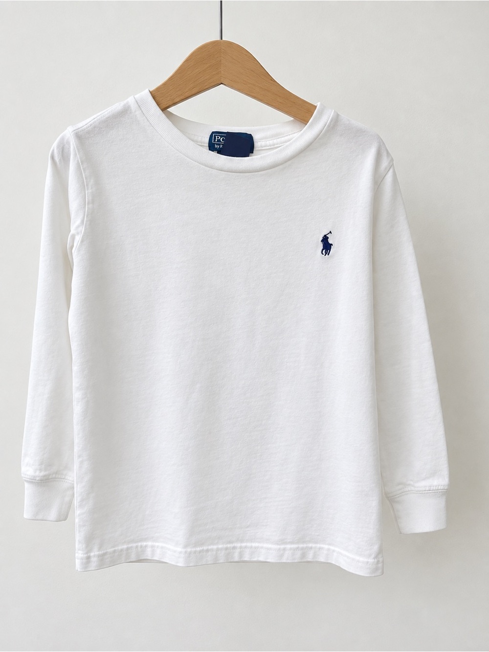 Polo by Ralph Lauren White Long-Sleeve Tee with Navy Pony